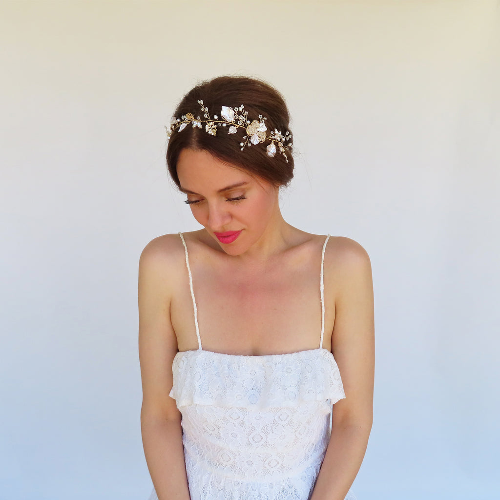 floral headband for bride