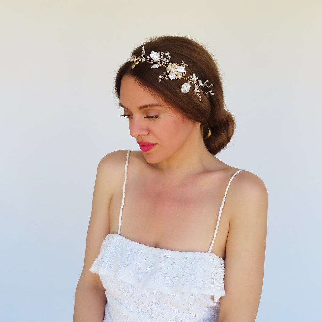 wedding headpiece with rhinestones