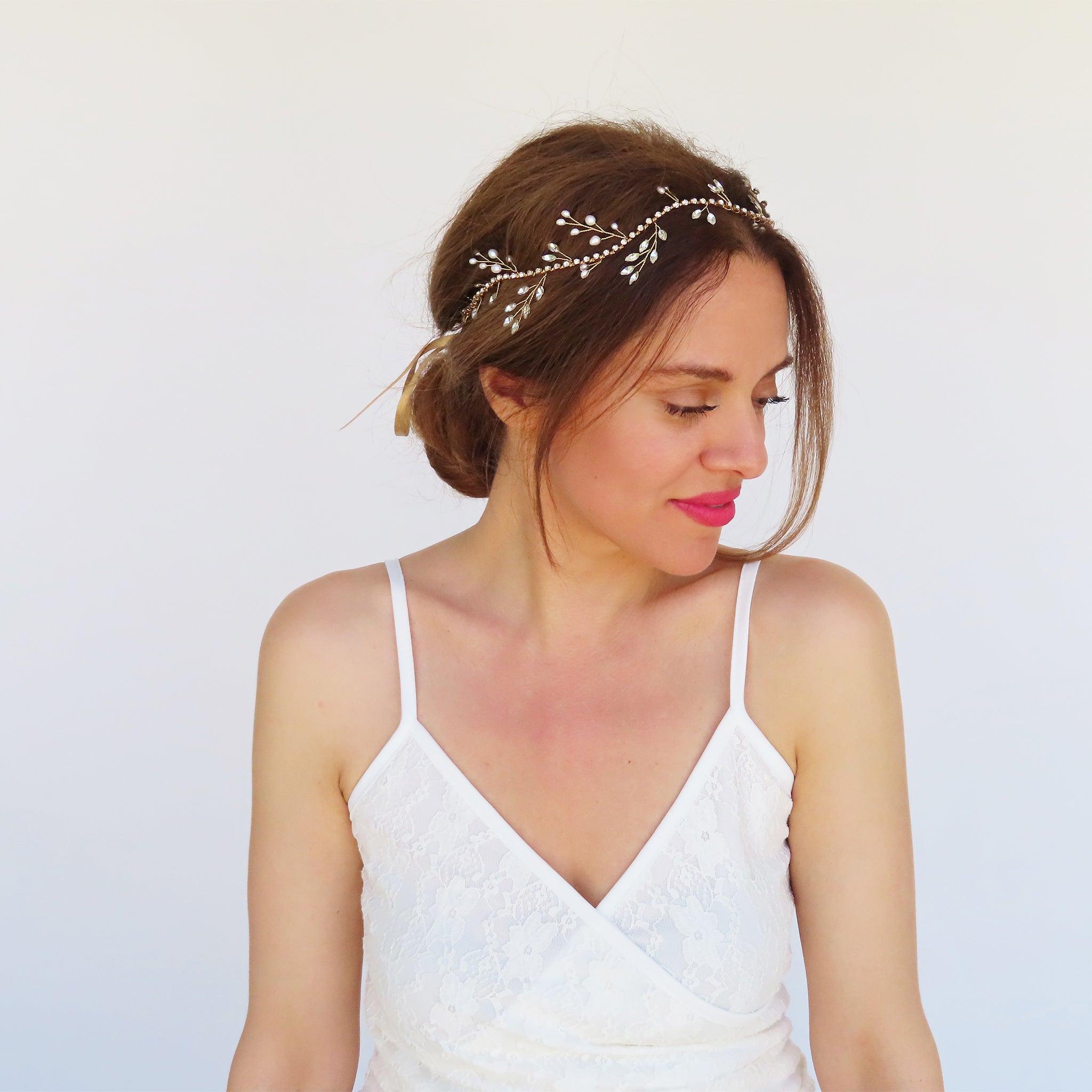 Fascia Per Capelli Da Sposa Con Cristalli - Diadema A Vite Con Strass, Regolabile, Per Matrimoni E Feste (Colore Argento) - Foto 14